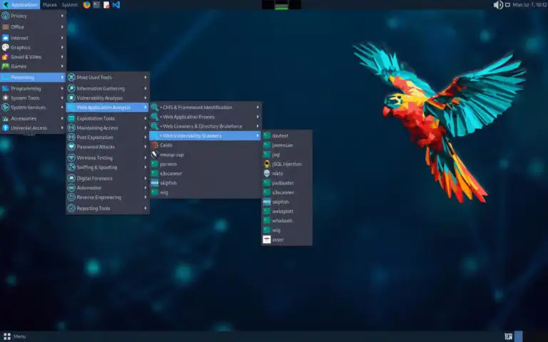 Parrot OS 6.4 — дистрибутив Linux, ориентированный на безопасность.