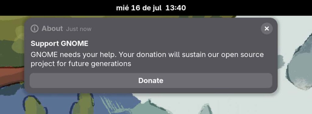 GNOME планирует добавить всплывающее окно с напоминанием о пожертвованиях в следующем выпуске
2