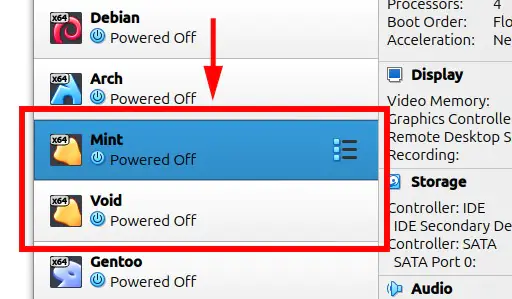 Сбивающе с толку похожие иконки в VirtualBox.