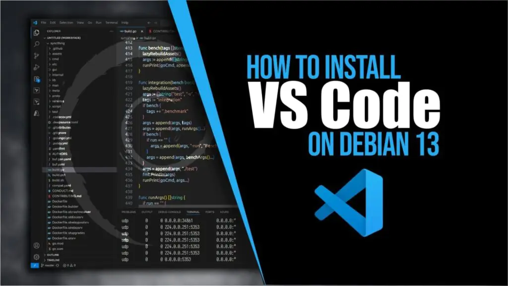 Как установить VS Code на Debian 13 «Trixie»