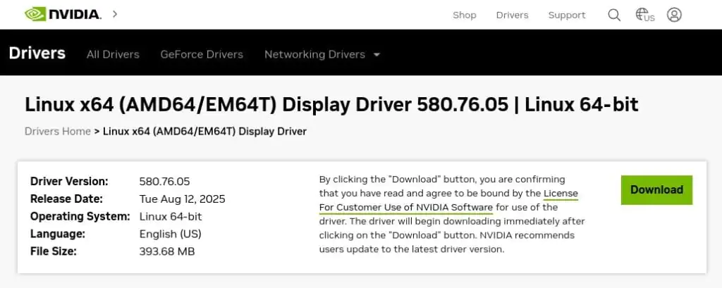 NVIDIA выпускает драйвер дисплея для Linux версии 580.76 2
