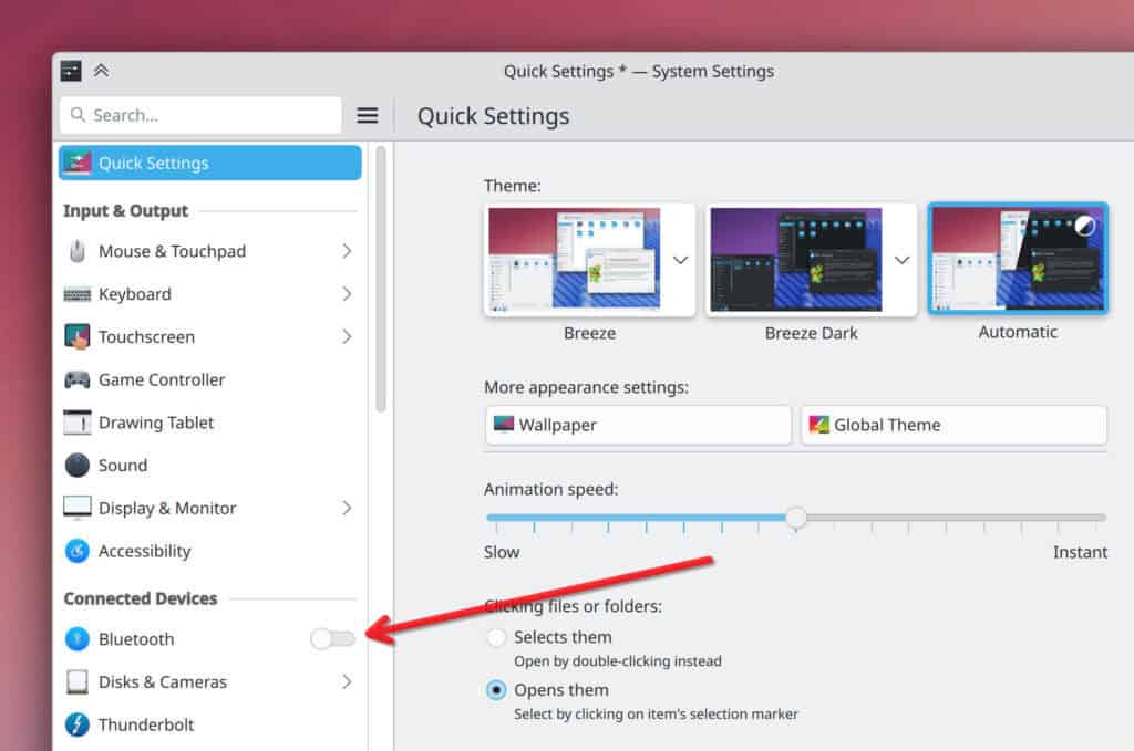 Основные возможности KDE Plasma 6.5 новые переключатели Bluetooth и Wi-Fi 2