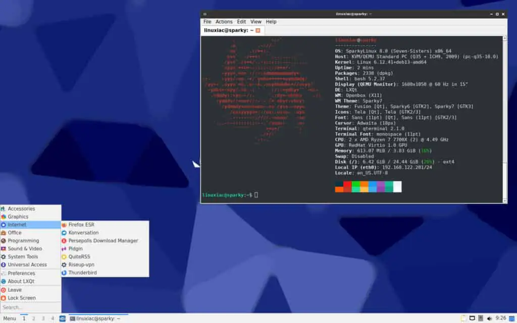 SparkyLinux 8.0 запускается на базе Debian 13 2