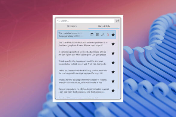 В KDE Plasma 6.5 спустя 22 года добавлена функция «Сохранённые элементы буфера обмена» и многое другое!
