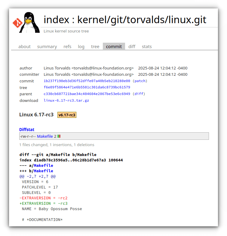 Релиз-кандидат 3 ядра Linux 6.17