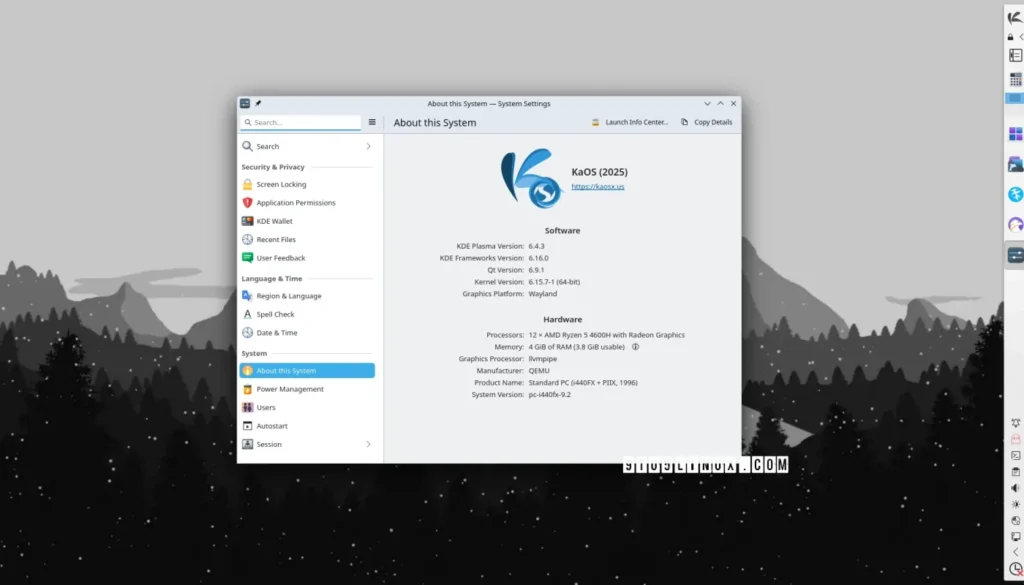 Вышел независимый дистрибутив KaOS Linux 2025.07 с KDE Plasma 6.4 и Linux 6.15