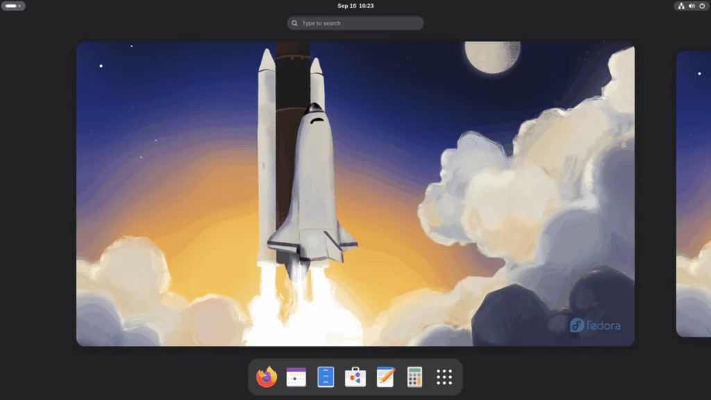 Рабочий стол Fedora 43 Workstation