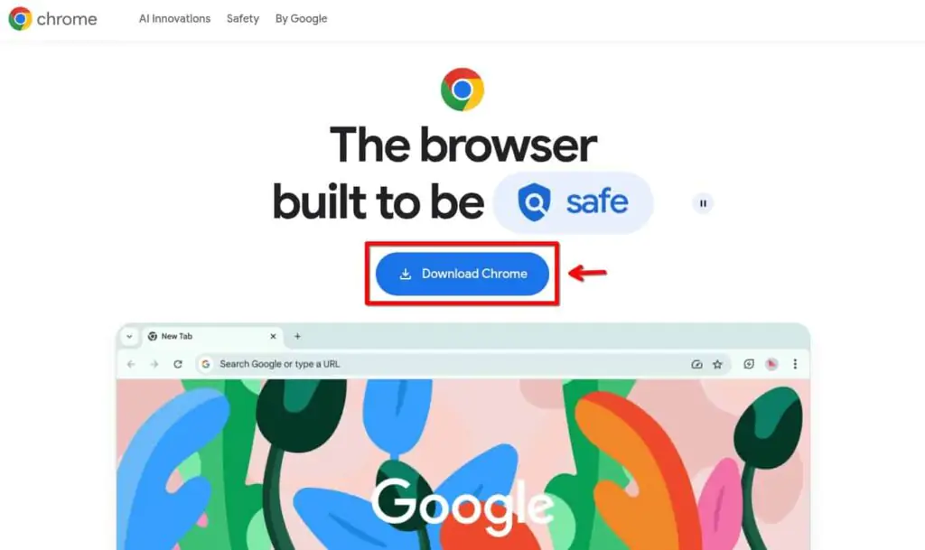 Загрузите установочный пакет Google Chrome Linux.