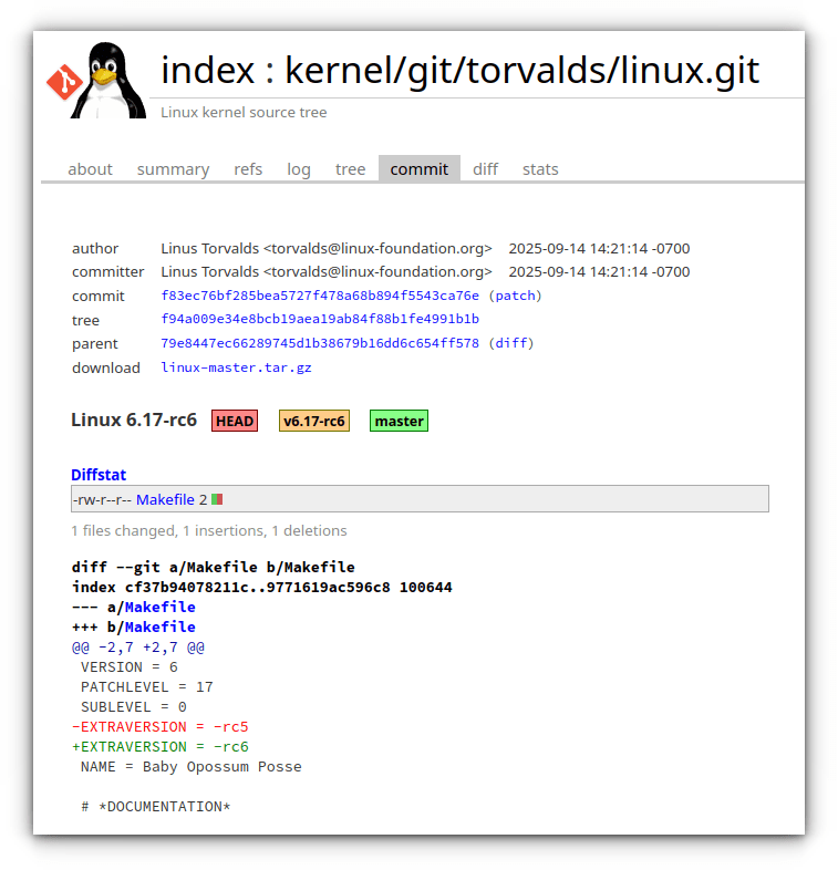 Релиз-кандидат ядра Linux 6.17