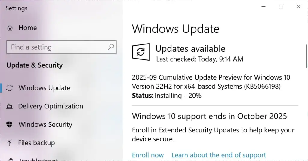 Предварительное обновление KB5066198 (BleepingComputer)