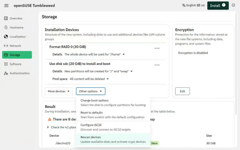 Страница для настройки хранилища была переработана.