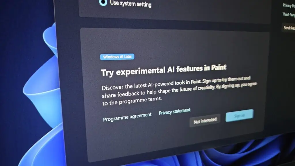 Windows 11 получает доступ к программе Windows AI Labs
