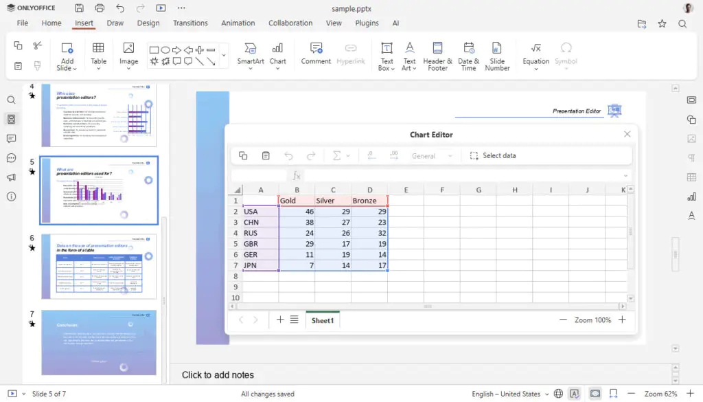 ONLYOFFICE Docs 9.1. Таблицы