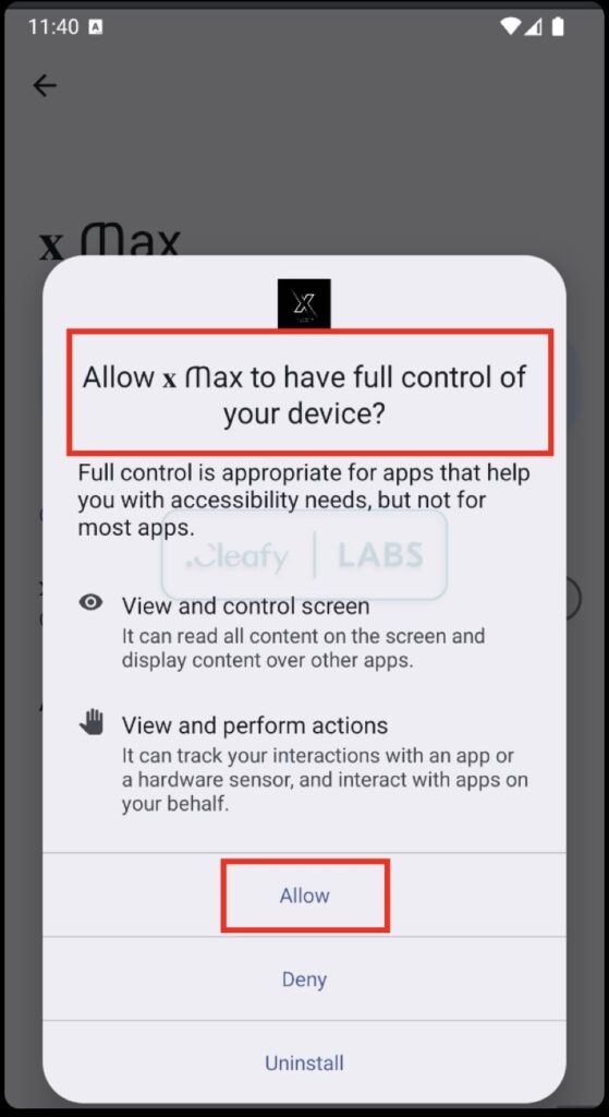 Запрос на предоставление разрешения доступаИсточник: Cleafy Labs