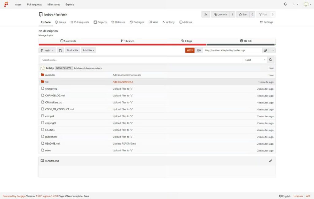 Forgejo 13.0 — платформа Forge на основе Git.