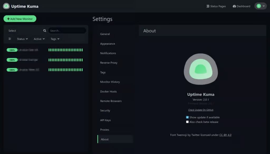 Uptime Kuma 2.0 — инструмент для мониторинга работоспособности с открытым исходным кодом.