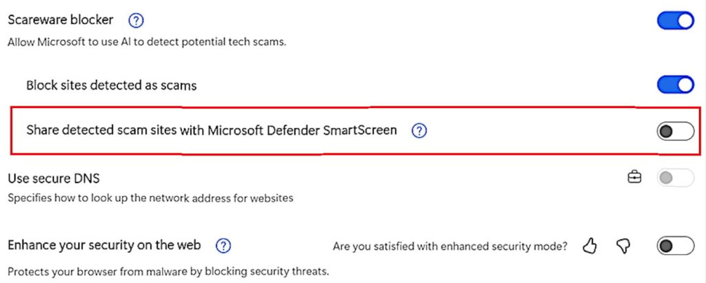 Настройка SmartScreen для блокировки вредоносных программ (Microsoft)