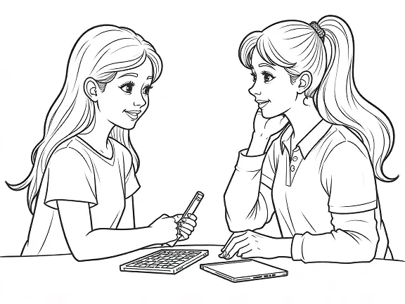 Раскраски для девочек и современные технологии