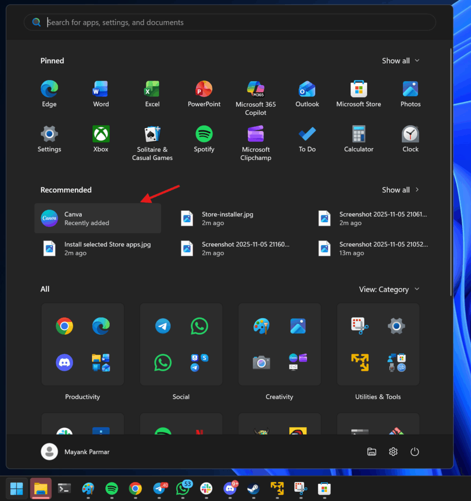 Функция установки нескольких приложений Canva работает в фоновом режиме