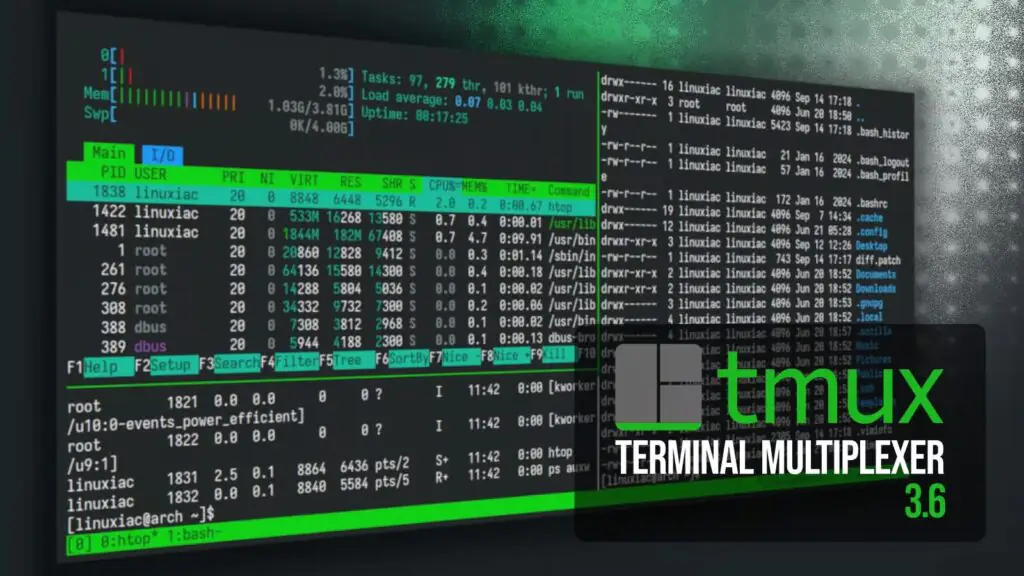 В обновлении Tmux 3.6 добавлены полосы прокрутки и новый режим темы