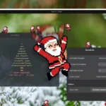 Добавьте пиксельного Санту на рабочий стол Ubuntu к Рождеству