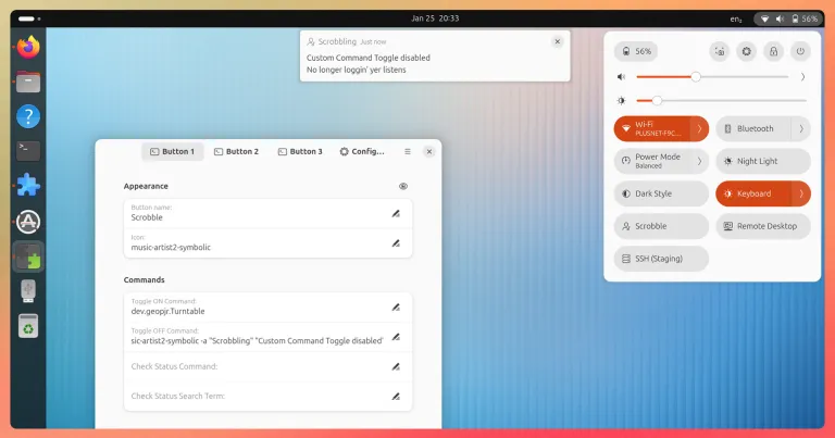 Добавьте пользовательские переключатели в быстрые настройки GNOME с помощью этого расширения