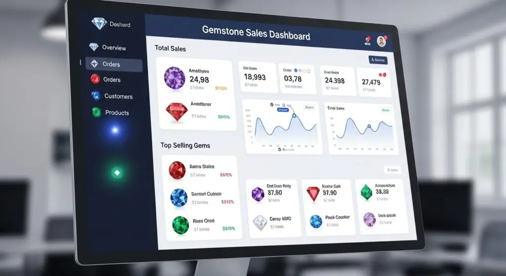 Панель продаж драгоценных камней