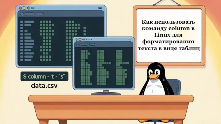 Как использовать команду column в Linux для форматирования текста в виде таблиц