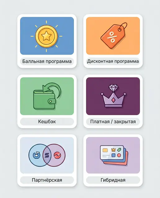 Виды программ лояльности