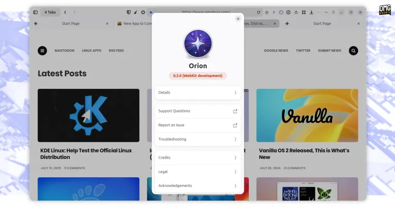 Orion для Linux вышел в публичной бета-версии — новый браузер на ...