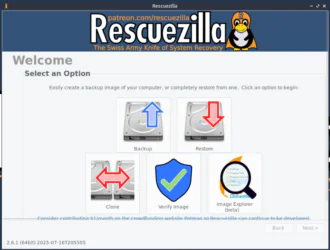 Rescuezilla 2.6.2 System Recovery Live ISO: добавлена поддержка Ubuntu 26.04 LTS